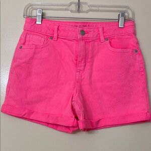 Vibrant Pink Denim Shorts